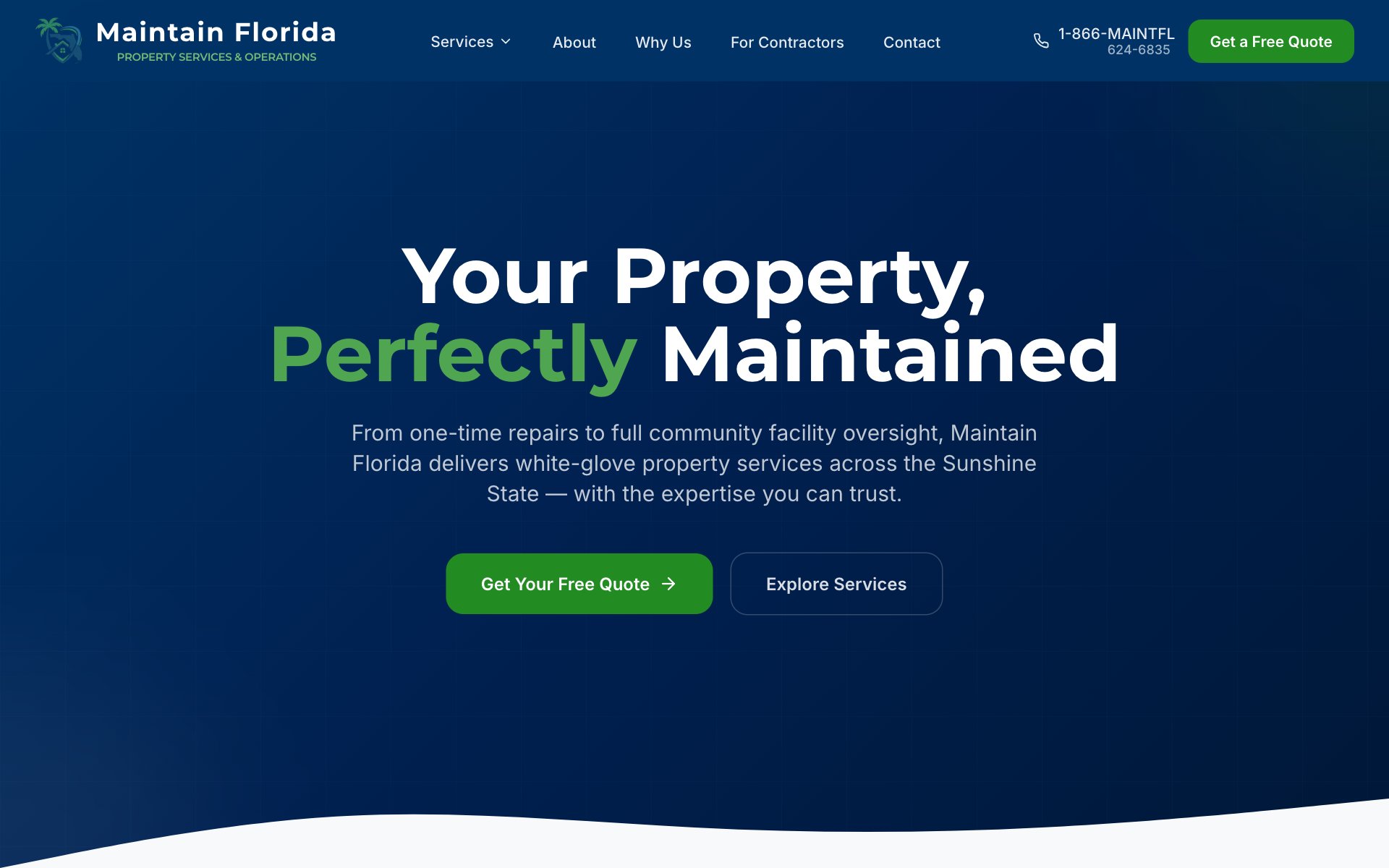 Screenshot of Maintain Florida